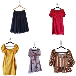 Charlotte Russe Women’s Size XL Clothing Bundle (Dresses, Romper, Shirt & Skirt)